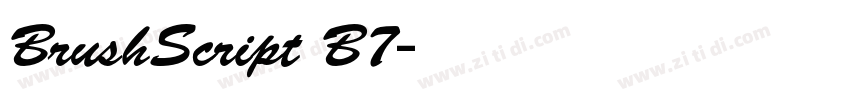 BrushScript B7字体转换